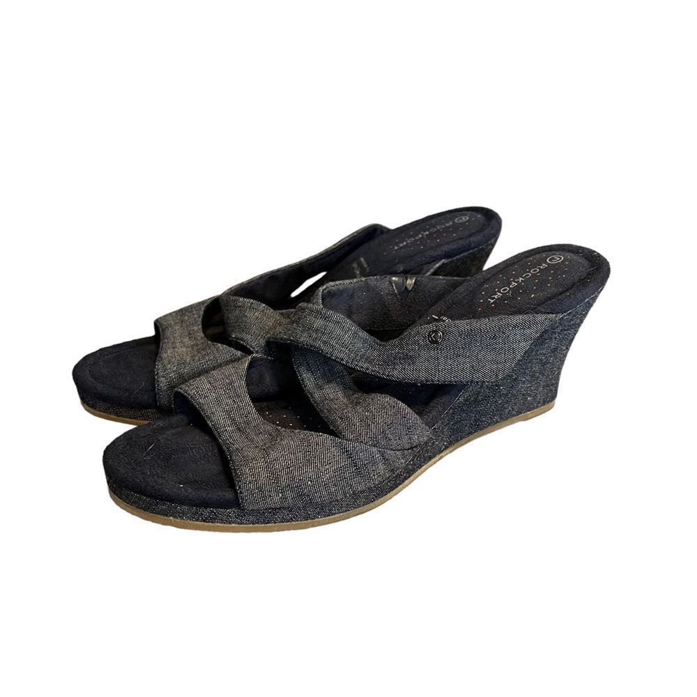 Rockport navy wedges. Size 7.5